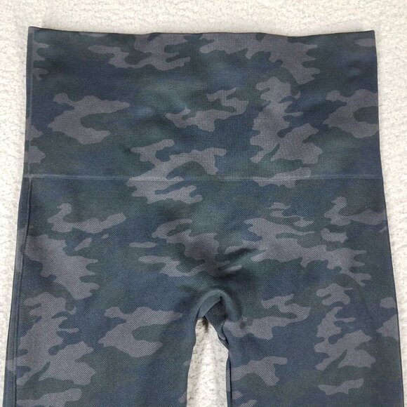Spanx Seamless Leggings Women's Large Gray Camo Slimming Skinny Pull On Stretch - Picture 2 of 9